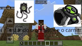 Testando o Omnitrix e o Carnitrix no Minecraft #ben10 #carnitrix #minecraft