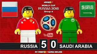 Russia vs Saudi Arabia 5-0 • World Cup 2018 (14/06/2018) All Goals Highlights Lego Football