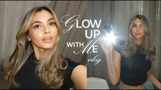 GLOW UP WITH ME VLOG 💅💇🏻‍♀️ |  HAIR, NAILS, BROWS, LASHES AND LASER | JASMINE AIELLO