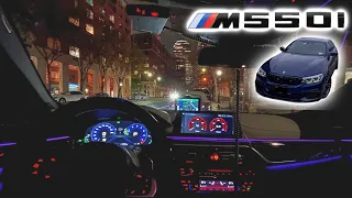 BMW M550I NIGHT POV DRIVE | NEW YORK CITY