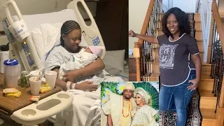 WATCH Yoruba Actress Wumi Toriola Welcomes First Child, A Baby Boy With Husband In US