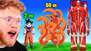 BECKBROS React To ANIME SIZE COMPARISON (Goku, Ninetails, Colossal Titan) movie