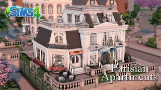 Parisian Apartments + Coffee Shop | Sims 4 | Stop motion | NO CC