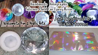 Handmade Holographic Silicone Mold for Epoxy Resin Episode 1 - Glass Diamond Crystal Prism Ornament