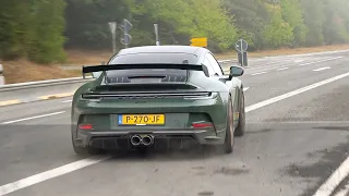 Porsche 992 GT3 with Akrapovic Exhaust - Start Up and LOUD Accelerations At Nürburgring!