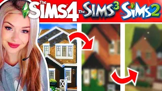 I Tried Building The Same House in The Sims 2 vs The Sims 3 vs The Sims 4 // *HARD* BUILD CHALLENGE