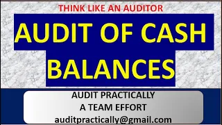 Audit of Cash Balances| #Thinklikeanauditor| CA Aman Shaw