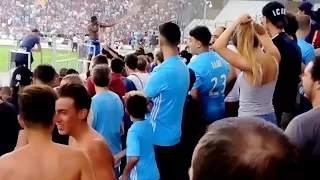 OM DOMZALE STADE VÉLODROME AUX ARMES+DISCOURS D'AVANT MATCH+D'AUTRES CHANTS