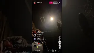 Duvy goes ig live while in the studio