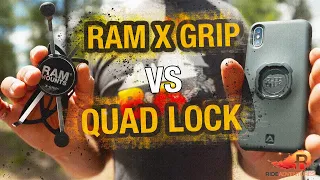 RAM MOUNTS X-GRIP VS QUAD LOCK | BEST MOTORCYCLE PHONE MOUNT | RIDE Adventures