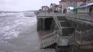 Cranz (Ostpreussen), Zelenogradsk (Kaliningrad region), in the storm