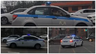 Police cars siren responding compilation | blue, red lights