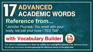 17 Advanced Academic Words Words Ref from "You smell with your body, not just your nose | TED Talk"