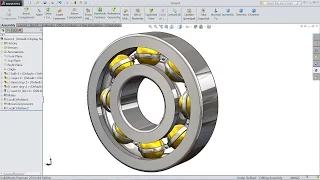 SolidWorks tutorial | Design And Assembly of Ball Bearing in SolidWorks | SolidWorks