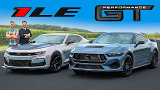 2024 Mustang GT Performance vs Camaro SS 1LE // DRAG RACE and LAP TIMES