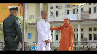 Pelaksanaan Eksekusi Cambuk terhadap 3 Orang Terhukum Melanggar Qanun Aceh Tentang Hukum Jinayat