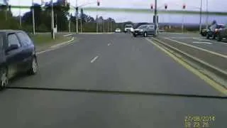 Passing on the right in a merge lane. . .