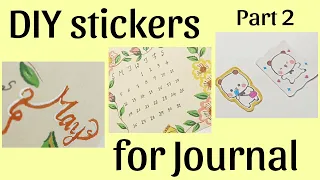 🎨 Cute Bubu DIY Stickers for Journal || Part 2 🦄【 Journaling ideas 】@HinaKhansAllure