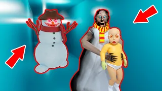 Granny vs *Baby In Yellow* vs Scary Snowman - funny horror animation parody (p.211)