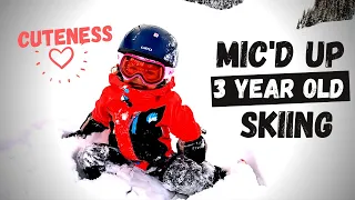 Toddler Skiing Mic'd Up | 3 Years Old