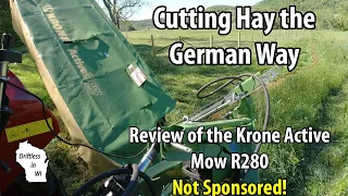 Review of the Krone Active Mow R280 - First time cutting hay - Case 75C