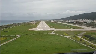 Landing in RHODES ISLAND, GREECE.  RUNWAY 07 . private JET on a clear day.