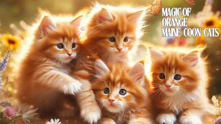 Discover the Magic of Orange Maine Coon Cats! 🧡🐾 #cat #mainecoon #orangecat #mainecoonlovers