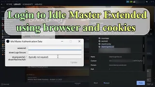 Login to Idle Master Extended using browser and cookies
