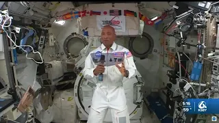 NASA astronaut Victor Glover answers questions from space