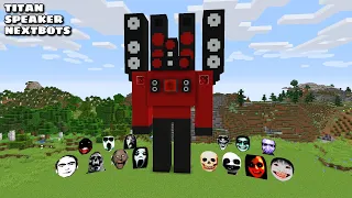 SURVIVAL TITAN SPEAKER MAN HOUSE WITH 100 NEXTBOTS in Minecraft - Gameplay - Coffin Meme