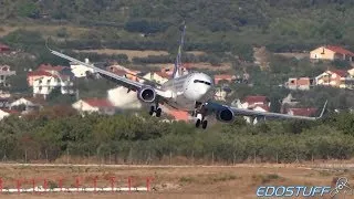 Extreme! UIA Boeing 737-900ER Landing Approach at Split airport SPU/LDSP