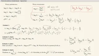 Logarytmy - KURS - MATURA ROZSZERZONA