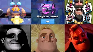 Mr Incredible and the Clash Royale experience (Uncanny, Canny and Angry meme)