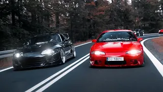 Smoothless touge run | S13 + Eclipse + Supra + S15  + 350z  + Chaser + E92