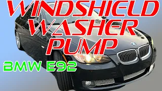 Windshield Washer Pump replacement BMW e92