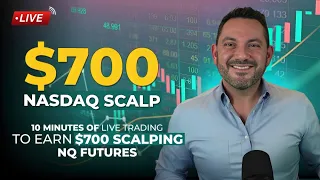 $700 profit in less than 10 minutes scalping Nasdaq futures - day trading LIVE