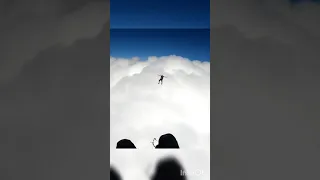 Sit Flying Through Clouds at Skydive Ramblers