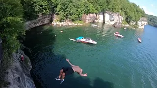 Cliff jumping WV | 80ft TANDEM gainers