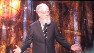 David Letterman:  Pearl Jam Intro -- Rock & Roll Hall of Fame Induction 2017 Brooklyn NY