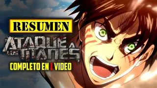 🔺 Shingeki No Kyojin TEMPORADA 1, 2, 3, 4 Parte 1, Parte 2 y Parte 3 | RESUMEN ANIME en 58 Minutos