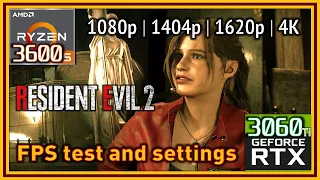 Resident Evil 2 Remake PC - Ryzen 5 3600 & RTX 3060 Ti - FPS Test and Settings | 60 & 120 FPS cap