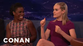 Taylor Schilling & Uzo Aduba's Crazy Fight Scene | CONAN on TBS