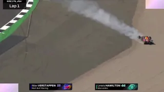 Verstappen team radio during crash | Silverstone Grand Prix