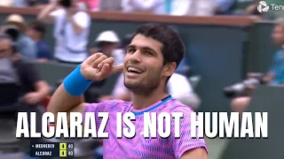 Carlos Alcaraz is not human. Crazy recovery vs Medvedev | 2024 Indian Wells Final