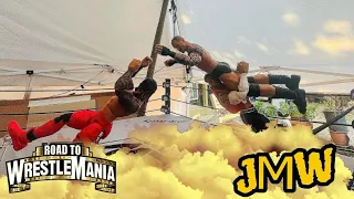 JMW Road to Wrestlemania - The Usos vs Legacy Tag team match