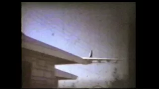 Convair B-36 Peacemaker makes low pass over Fort Worth neighborhood