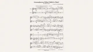 Greensleeves/What Child Is This for Flute Duet PDF Christmas Sheet Music