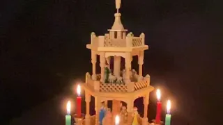 German Christmas Wood Nativity Pyramid