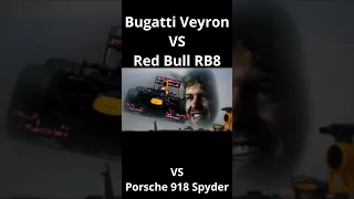 Bugatti Veyron v Red Bull F1 car DRAG RACE #dragrace #bugattiveyron #redbullf1 #918spyder