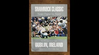 1996 Notre Dame vs Navy Shamrock Classic in Dublin Ireland